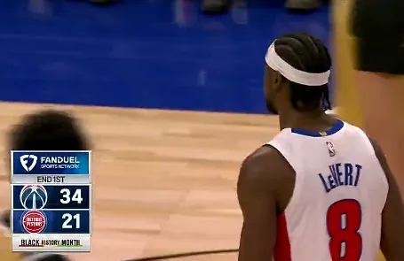 开云-活塞首节21-34落后奇才,全队整节投篮21投仅6中